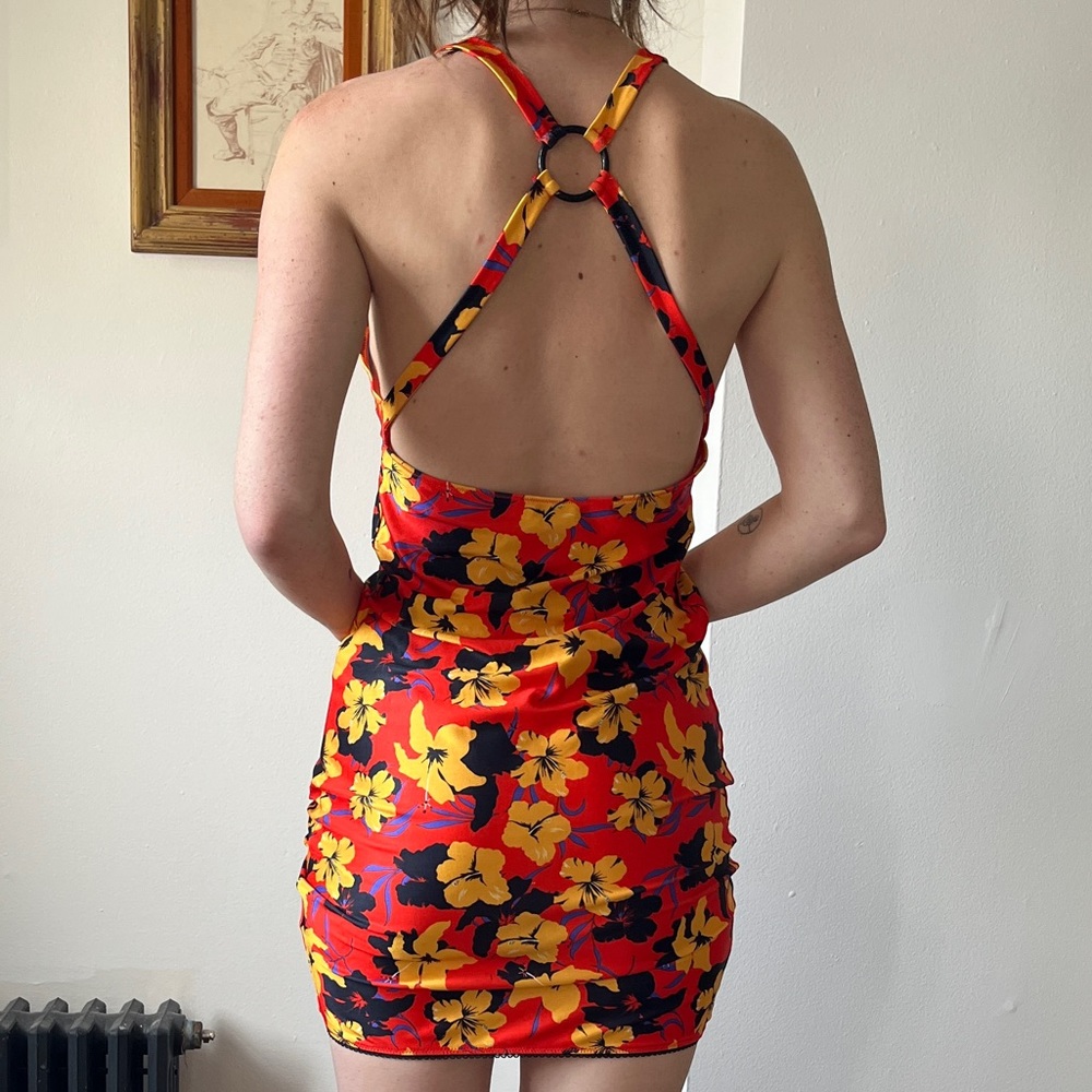 Hibiscus Flower Print Dress
